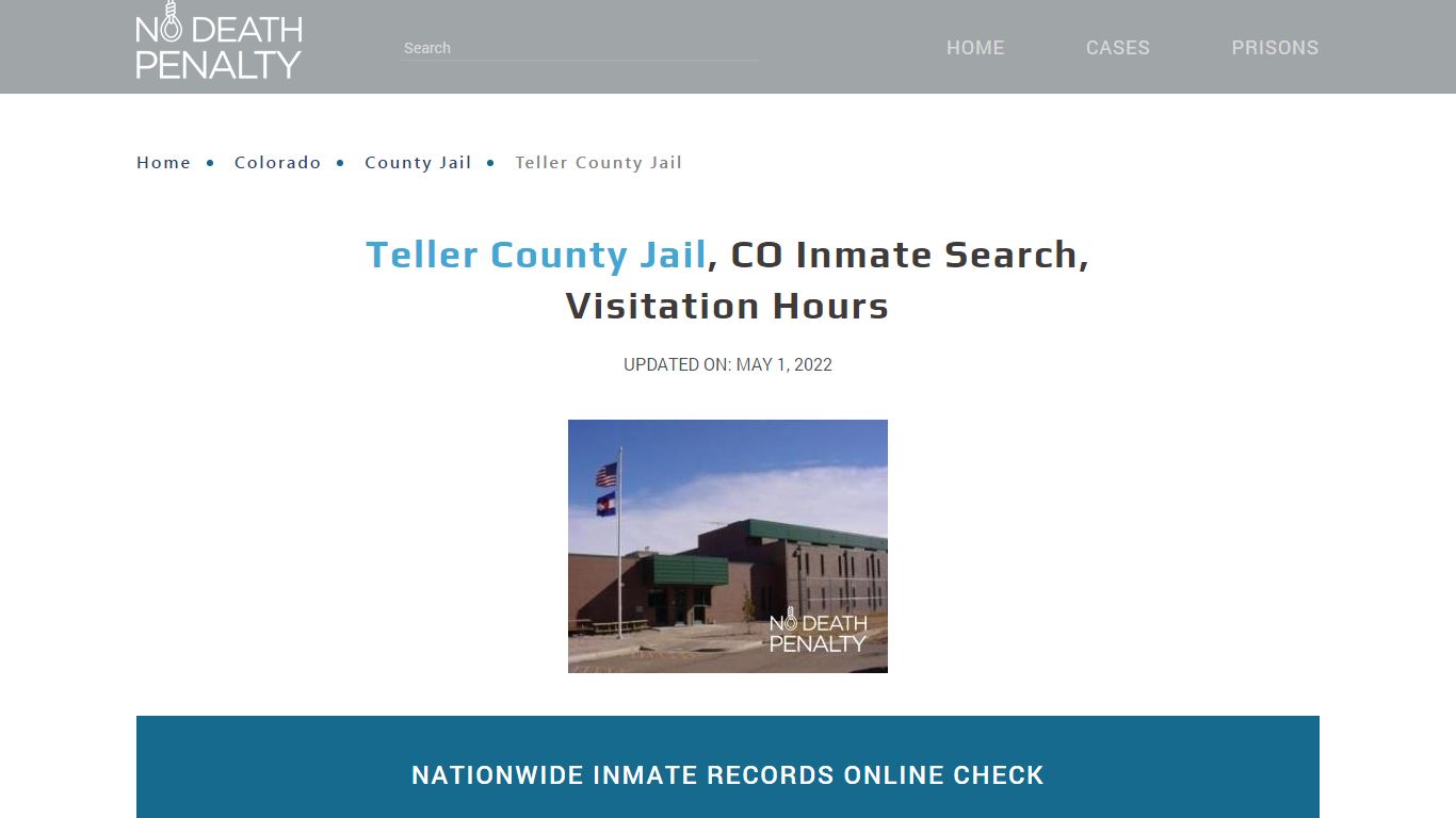 Teller County Jail, CO Inmate Search, Visitation Hours